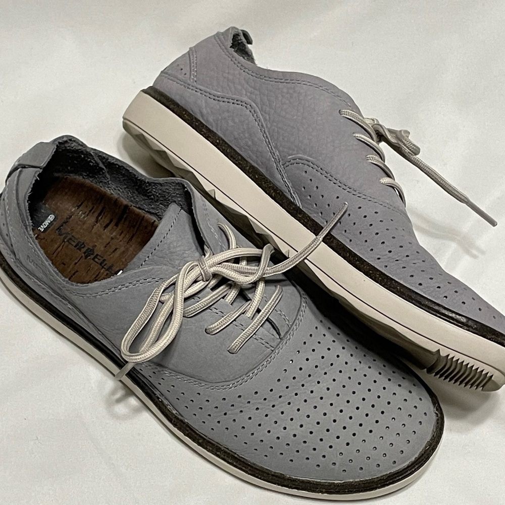 MERRELL Shoes Around Town Lace Air Vetiver Light gray size 7 - Picture 3 of 10